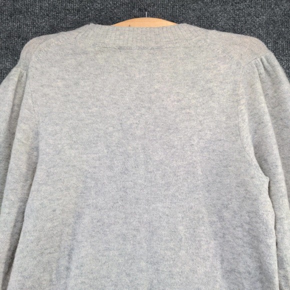 J. Crew Women's Pullover Sweater Gray Medium Long Sleeve Crew Neck Merino Alpaca - Picture 6 of 13